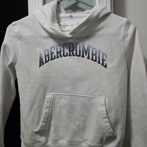 Abercrombie & Fitch Kids White Hoodie Sweater Sz 9/10